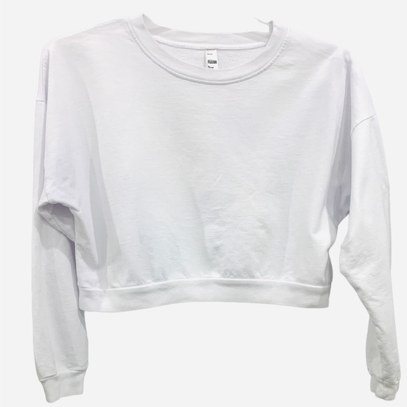 American Apparel |  White Crop Sweater - Picture 3 of 4